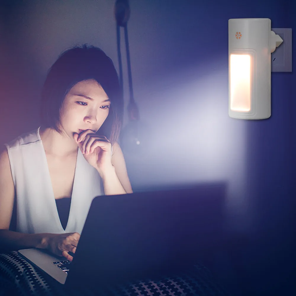 

Amazon New Products LED Soft Light Eye Protection Light Control Small Induction Night Lamp Plug Energy Saving Bedside Lamp Corri
