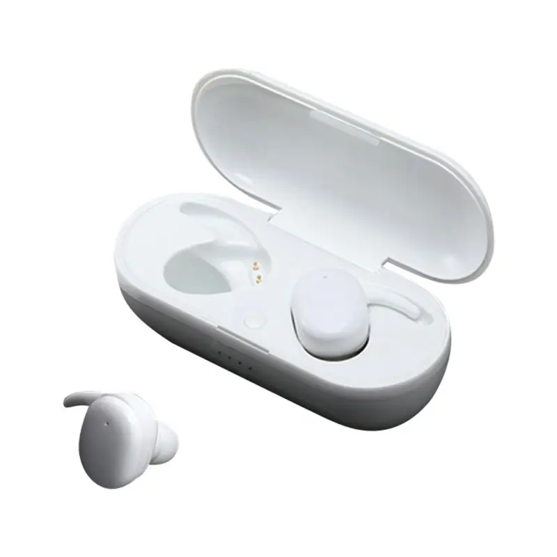 Bluetooth-наушники 5,0 Mini TWS беспроводная гарнитура с сенсорным управлением спортивные стерео беспроводные наушники с зарядным устройством - Цвет: Белый