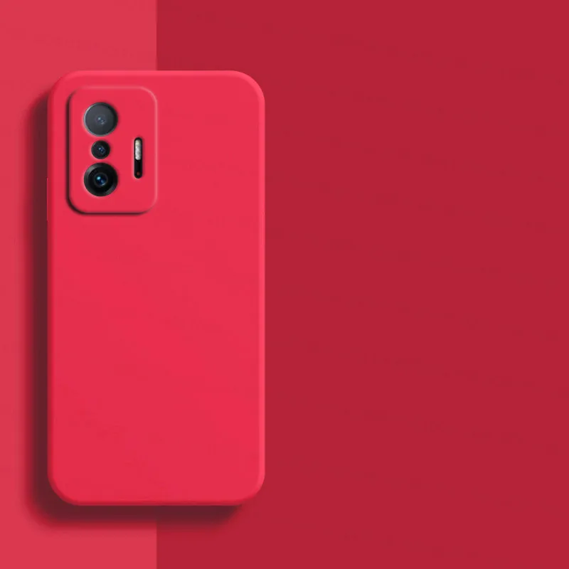 Xiaomi 11T 5G / 11T Pro 5G Funda Silicona Líquida Roja dibujo Mujer  Escalada