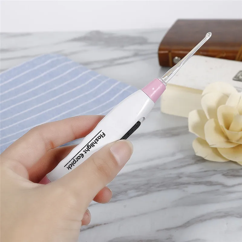 Модный ушной очиститель со светодиодным освещением Ушная ложка чистый фонарик