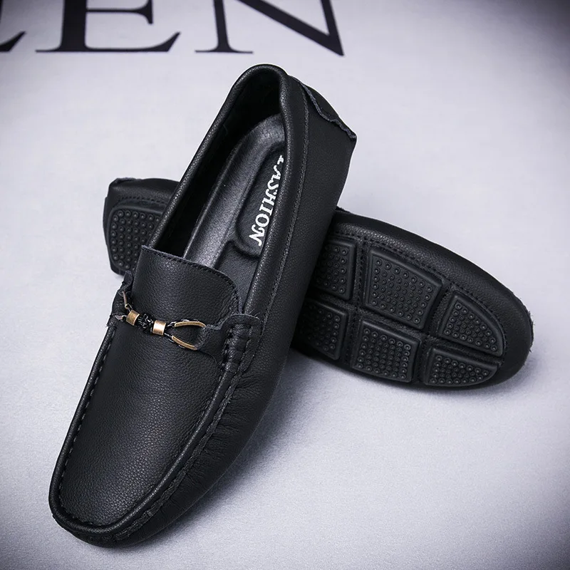 Spring Summer New Products Business Casual Comfortable Leather Shoes Men Moccosins Driving Shoes PU Leather 752