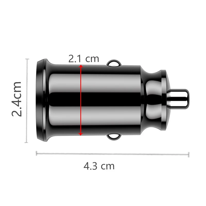Мини-автомобиль Зарядное устройство 3.1A 4.8A один для двух Скрытая 12V 24V Универсальный Автомобильный Зарядное устройство авто зарядное устройство для Зарядное устройство