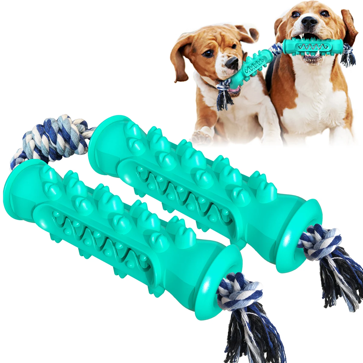 para perros para masticar para perros pequeños, medianos grandes, doble Molar, hueso de limpieza multifuncional, cepillo dental para perro TPR - AliExpress Hogar y jardín