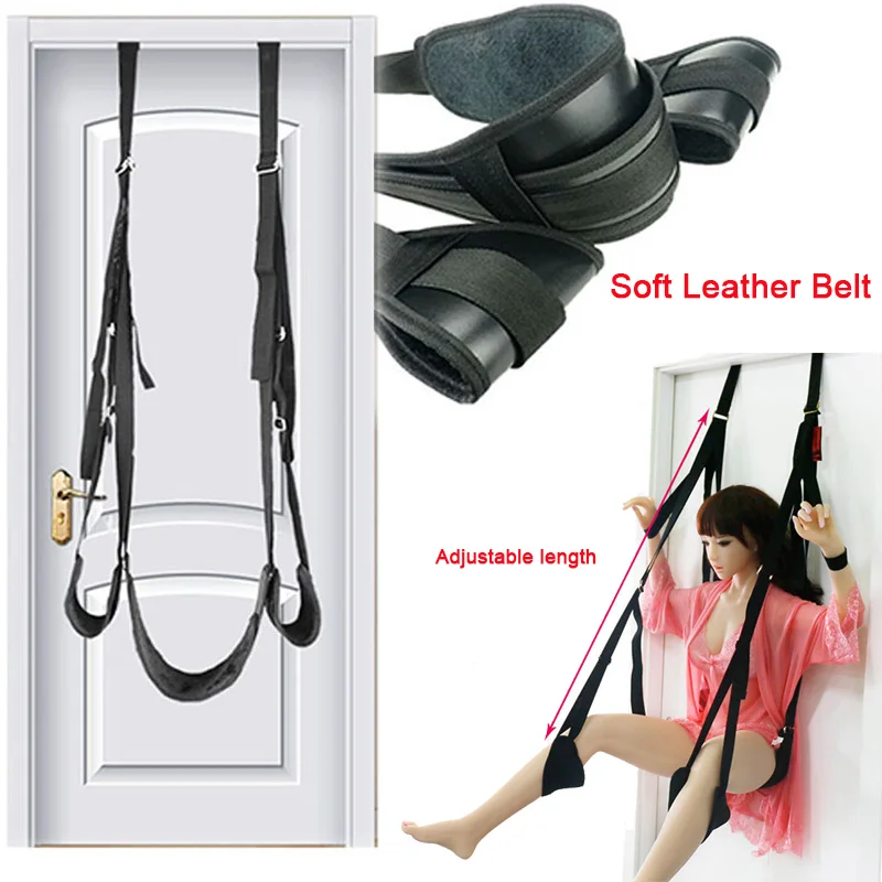 Sex Swing sex toys for couples Soft Plush BDSM Swings Belt Hanging On Door Trapeze Restraint Belt Fetish Kinky SM Slave sex game
