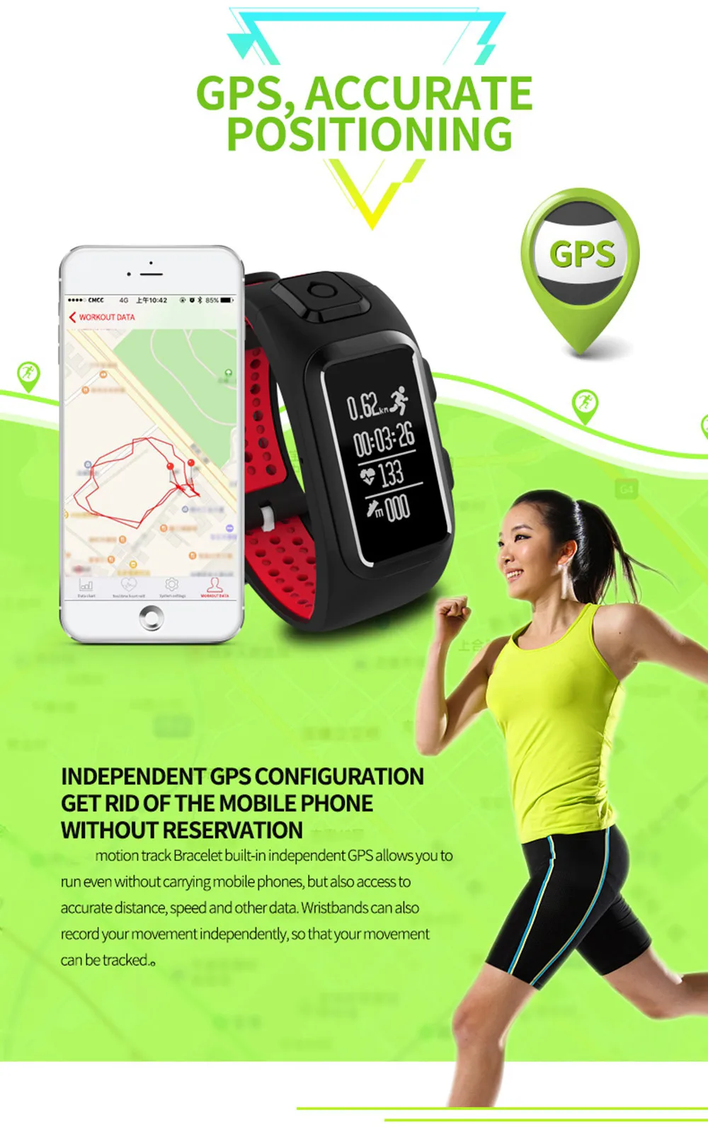 Gps Смарт-часы трекер активности Blurtooth часы совместимы с iOS и Android расход калорий Шаг трекер#10