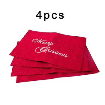 

Set Of 4 Place Mats And Coasters Christmas Dining Table Placemats Dust Wine Bottle Covers Red 4*placemats