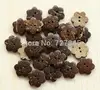 30pcs/lot Size:18mm Fashion Natural Coconut Shell Button Flower Buttons for Craft Flatback Buttons for garment(KK-931) 1