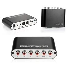 Decodificador de sonido amplificador, convertidor de Audio AUX óptico Coaxial Digital analógico SPDIF Digital 5,1, decodificador de Audio Dolby Dts/Ac-3