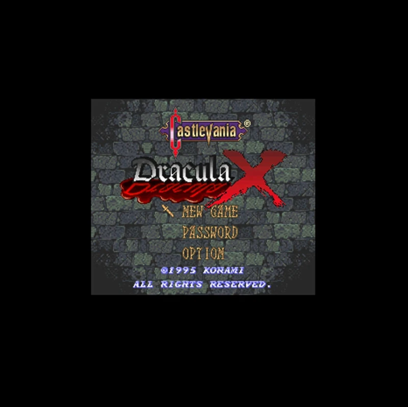 Castlevania - Dracula X NTSC 16 бит 46 пин большая серая игровая карта для игроков в США |