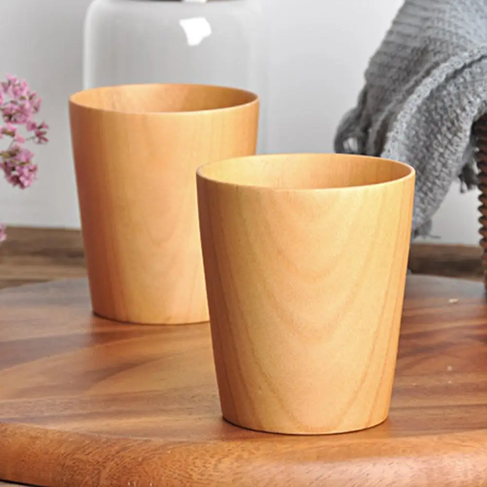 

275ml Wooden Cup Handmade Coffee Tea Beer Wine Juice Milk Water Mug Holiday Gift Lightweight Mugs