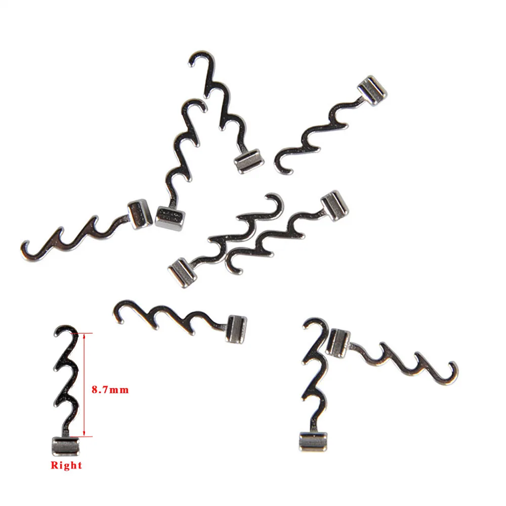 Ganci Ortodontici Crimpabili In Acciaio Inox - 5 Kit (50 Pezzi) - Tipo Cross Tube