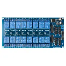 12V 16 Channel Relay Module Board with Optocoupler Protection LM2576 Power PIC AVR MCU DSP ARM