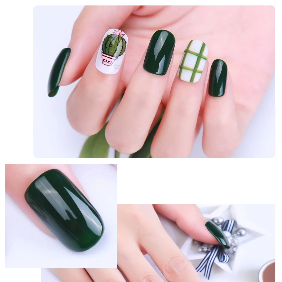 Elite99 10ml Avocado Gel Polish Soak Off UV Nail Varnish For Manicure Gel Lacquer Semi Permanent Gel Paint Nail Art DIY Design