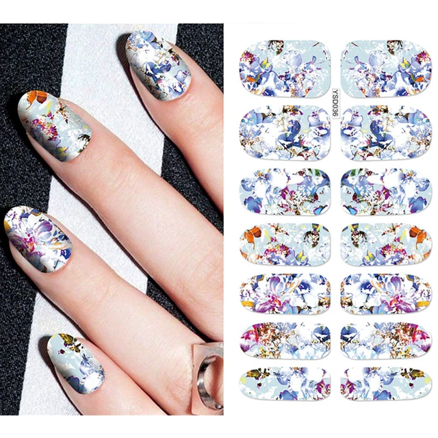 Nail Stickers For Nails Sliders 3D Color Water Transfer Nail Sticker Creativity Decoration Art Necklace Pattern Dreamcatcher YSD036