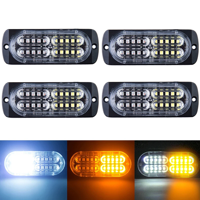 4 шт. A/W 20LED стробоскоп светильник бар Грузовик аварийный Маяк Предупреждение аварийный