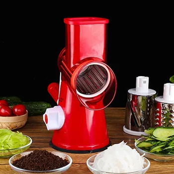 

egetable Rotating Slicer Home Desktop Vegetable Fruit Manual Slicer Stainless Steel Chopper