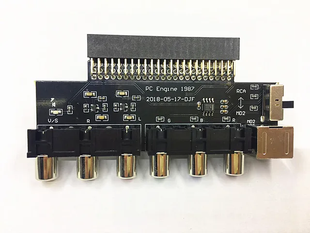 Yuswallow의 RGBS 카드 비디오 부스터로 PCE 게임 경험 향상