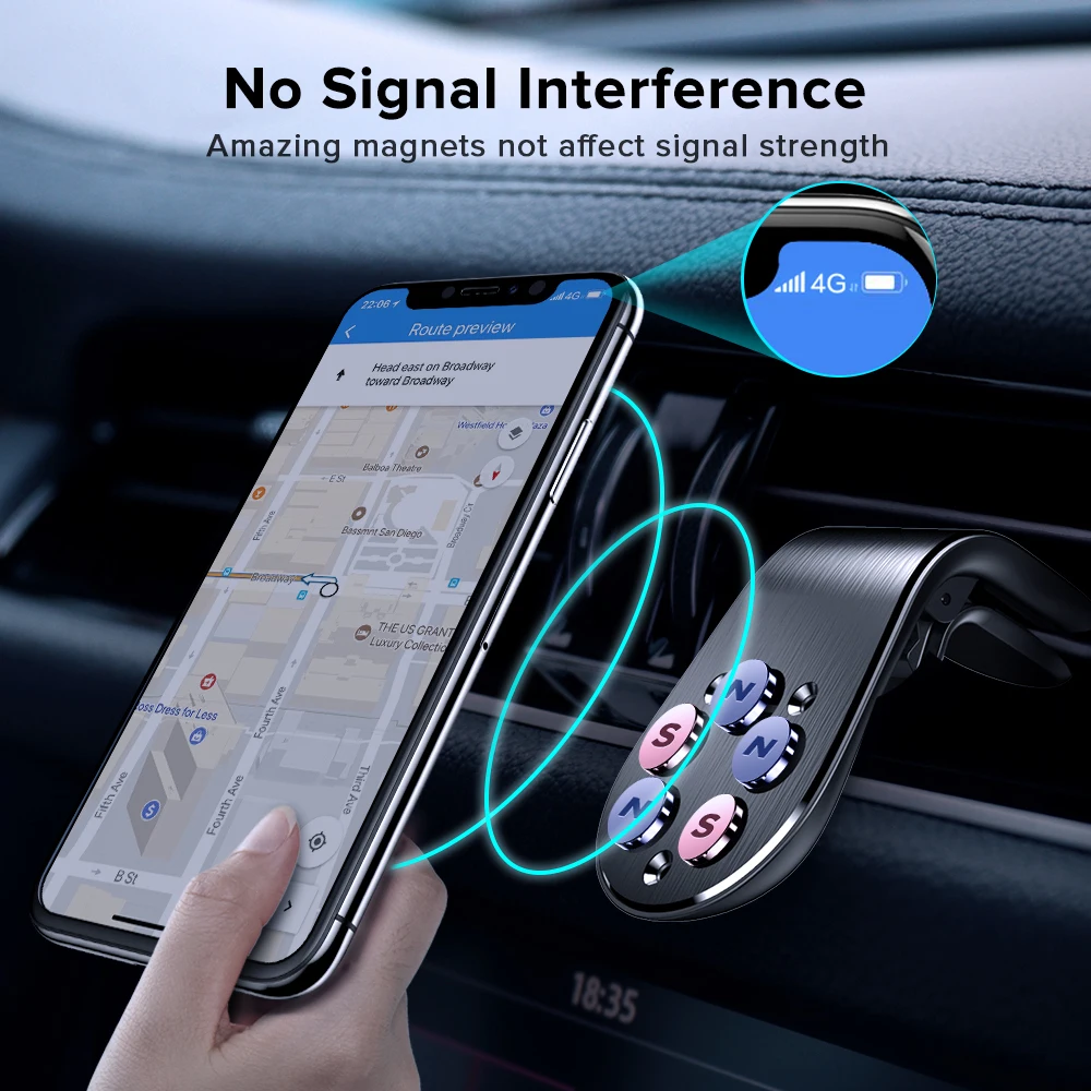 

Metal Car Phone Holder Magnetic Air Vent Clip Mount Magnet Mobile Stand For iPhone XS Max Xiaomi Samsung S10 Phone Holder in Car