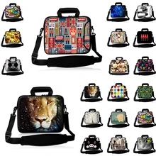 Neopren плечевой ремень для ноутбука ручная сумка для переноски Горячая 10 12 13 14 15 17 15,6 13,3 дюймов ноутбук мессенджер портфель чехол Funda