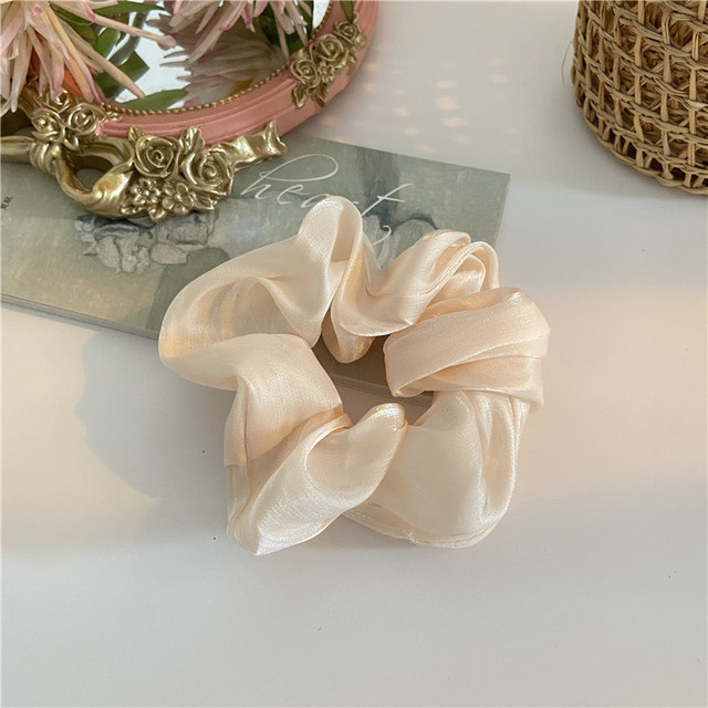 Silk Rainbow Scrunchies For Women Girls Gum Hair Tie 1PCS Hair Rope Rubber Bands Ponytail Hold Hair Accessories