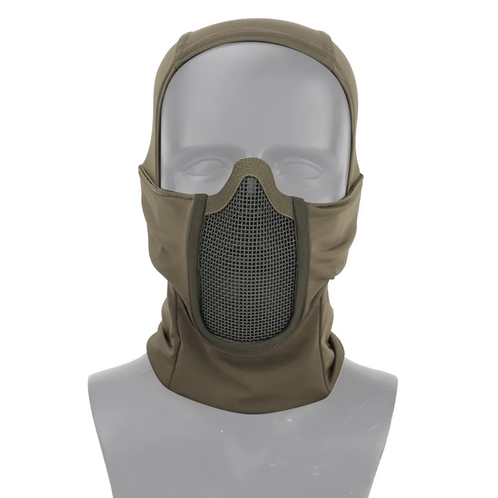 AIRSOFTPEAK, тактическая маска для всего лица, охотничьи головные уборы, Балаклава, Сетчатая Маска, страйкбол, пейнтбол, защитная маска, CS Ninja, стильные маски - Цвет: Green