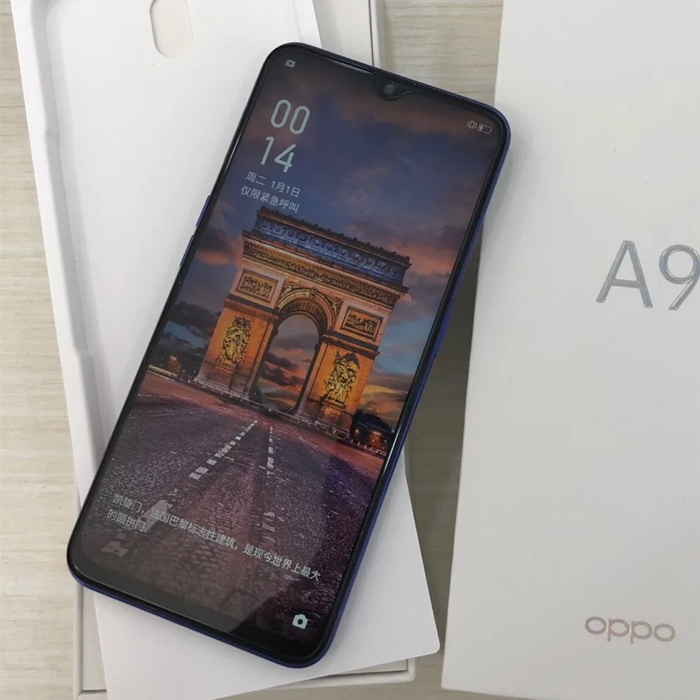 Смартфон OPPO A9 Android 8,1 4G LTE MT6771V Octa Core 6,5" 6+ 128G Задняя панель отпечаток пальца 16MP 3D корпус 4020mAh мобильный телефон