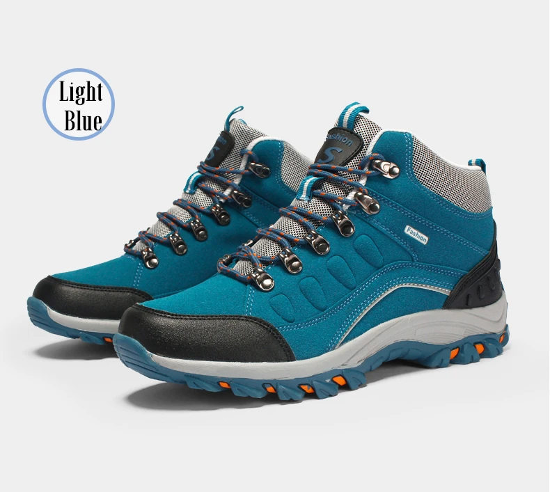 Unisex Breathable Hiking Shoes Men Outdoor Hiking Boots Women High Top Non-slip Climbing Shoes Male Trekking Hunting Sneakers