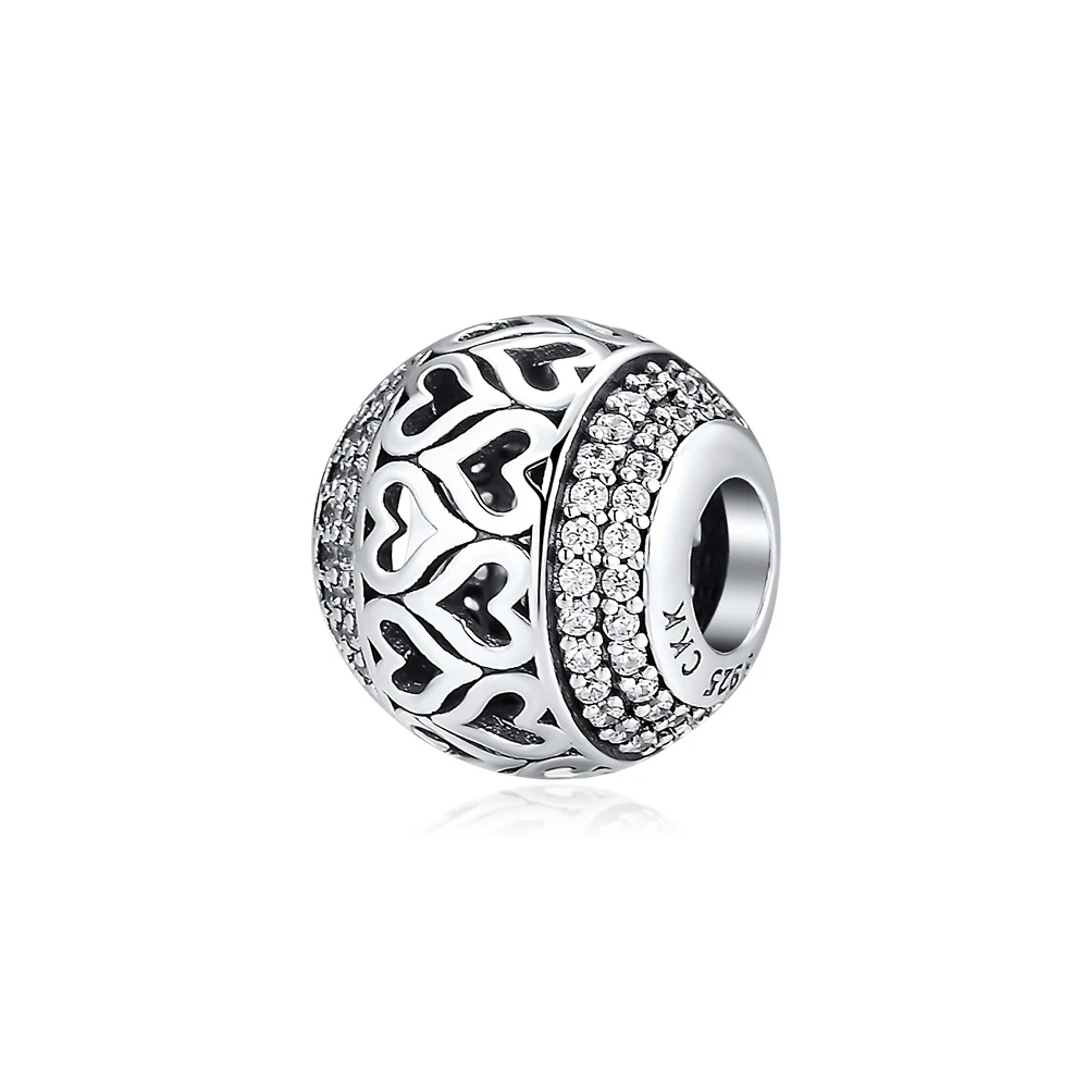 

Шарм-браслет CKK из серебра 100% пробы с бесконечным сердцем для женщин