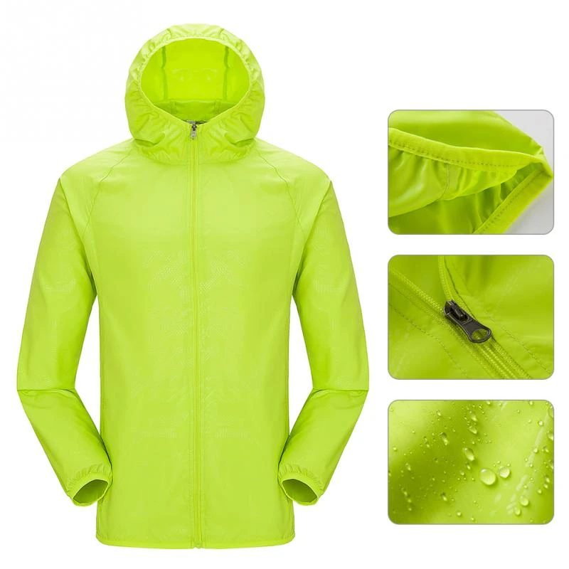 Women Men Waterproof Windproof Jacket Outdoor Bike Sports Rain Coat Outwear
