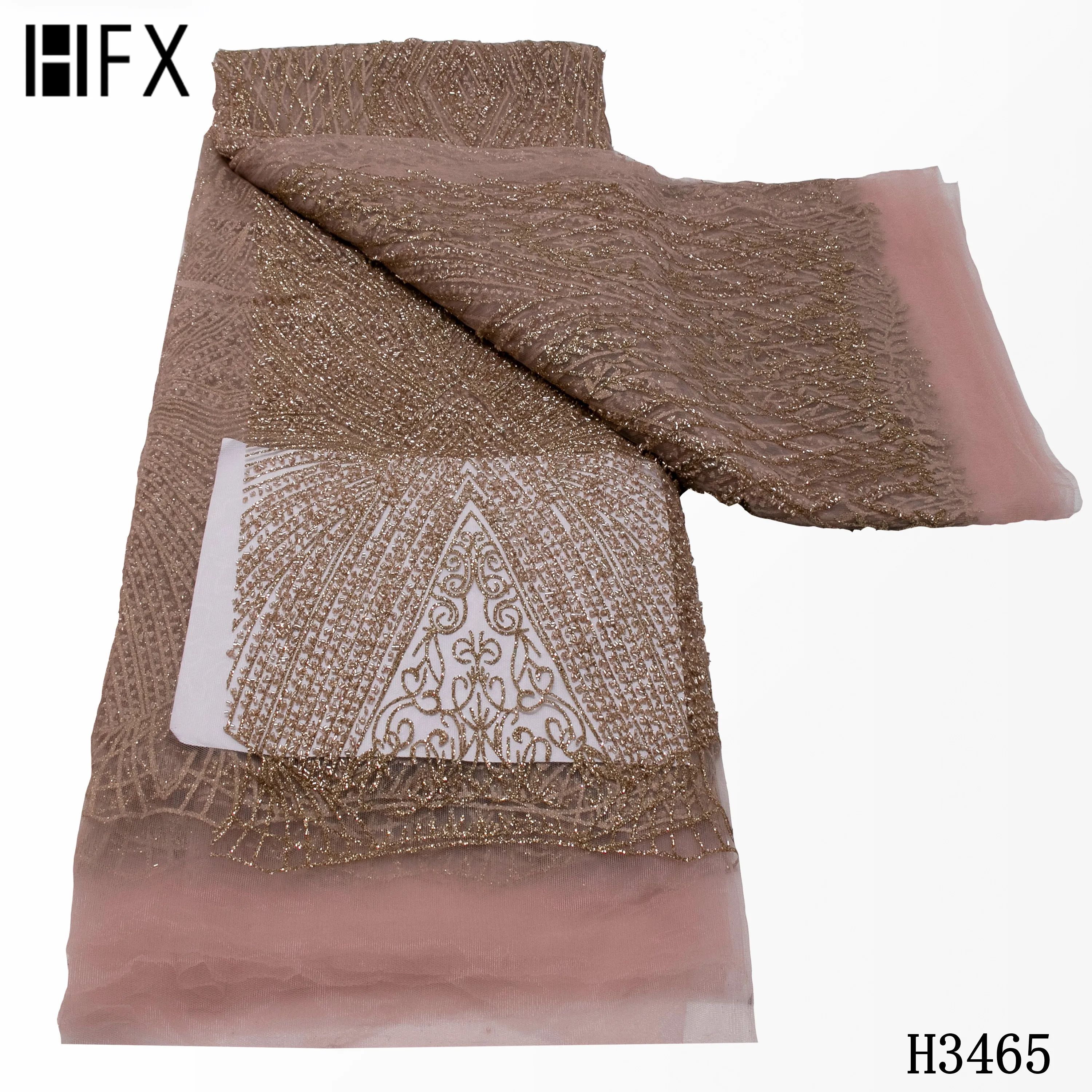 Красное африканская кружевная ткань с блестками 2020 Тяжелая вышитая бисером для