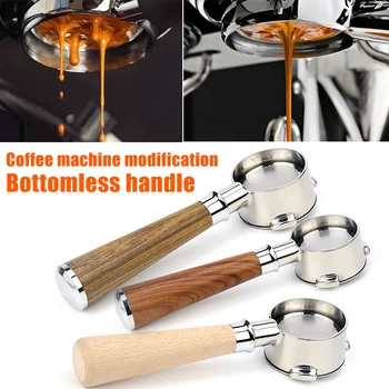 

Bottomless Portafilter Stainless Steel Wood Handle for Coffee Machine Espresso Machine Tool WXV Sale