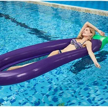 250*105 см надувной гигантский Баклажан бассейн поплавок матрас загорать кровать плавательный круг пляжный коврик водные вечерние игрушки для детей и взрослых