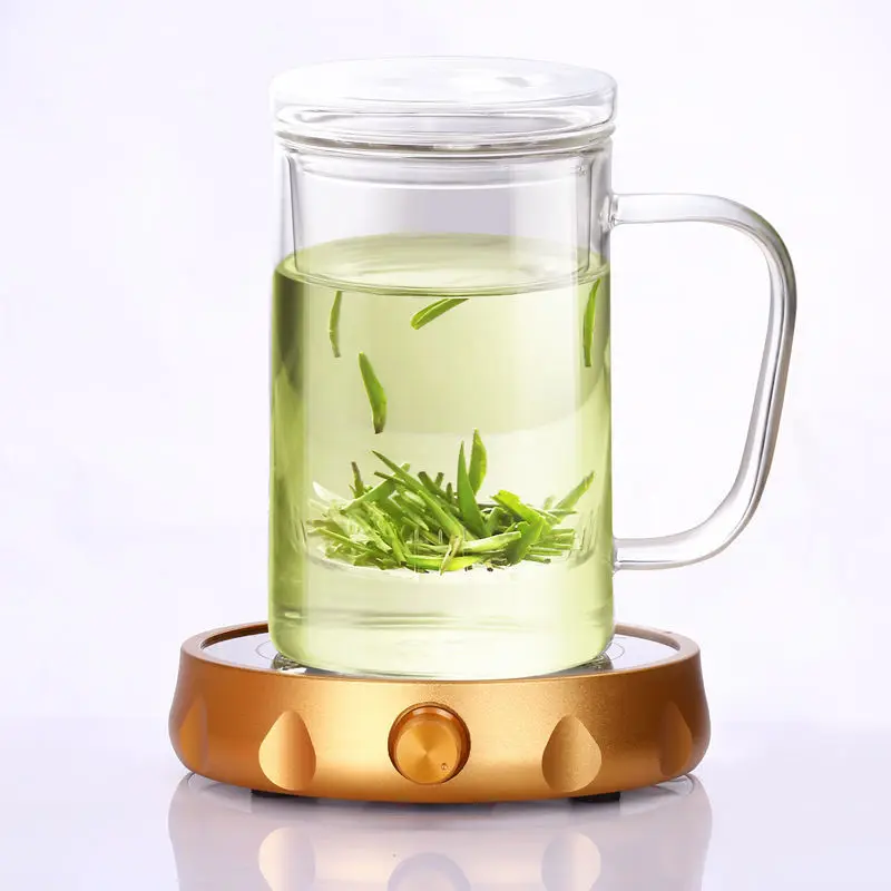 Утолщенная термостойкая стеклянная чашка стакан для воды Офисная Цветочная