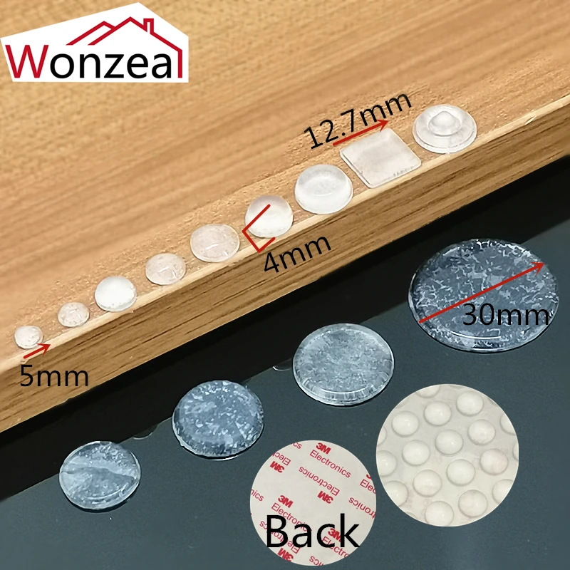 Cabinet Door Damper Self Adhesive Rubber Damper Buffer Cabinet Bumpers Silicone Furniture Pads Cushion Protective Hardware