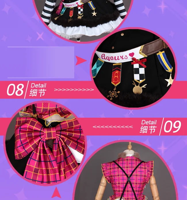 Индивидуальный размер Lovelive Sunshine Aqours Рождественский хор Sakurauchi Riko Карнавальный Костюм Платье униот аниме одежда наряды крылья