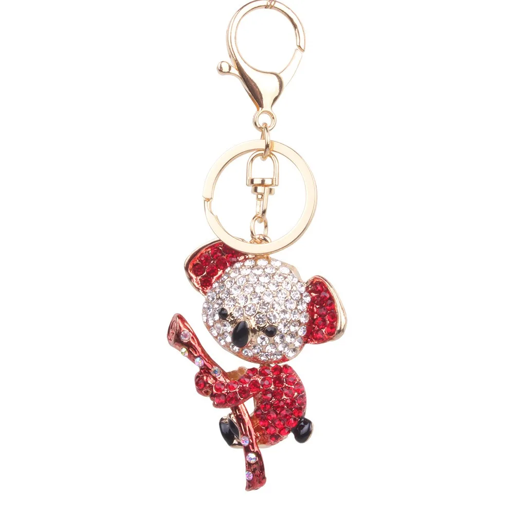 Коала медведь брелок для ключей со стразами шармы Bling животное хрустальные брелоки Очаровательная сумочка кулон кошелек брелок кошелек подвески