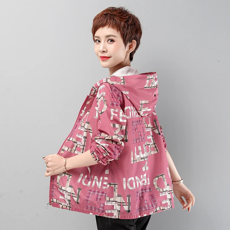 Spring Coat 2022 New Women's Hooded Windbreaker Casaco Feminino Middle