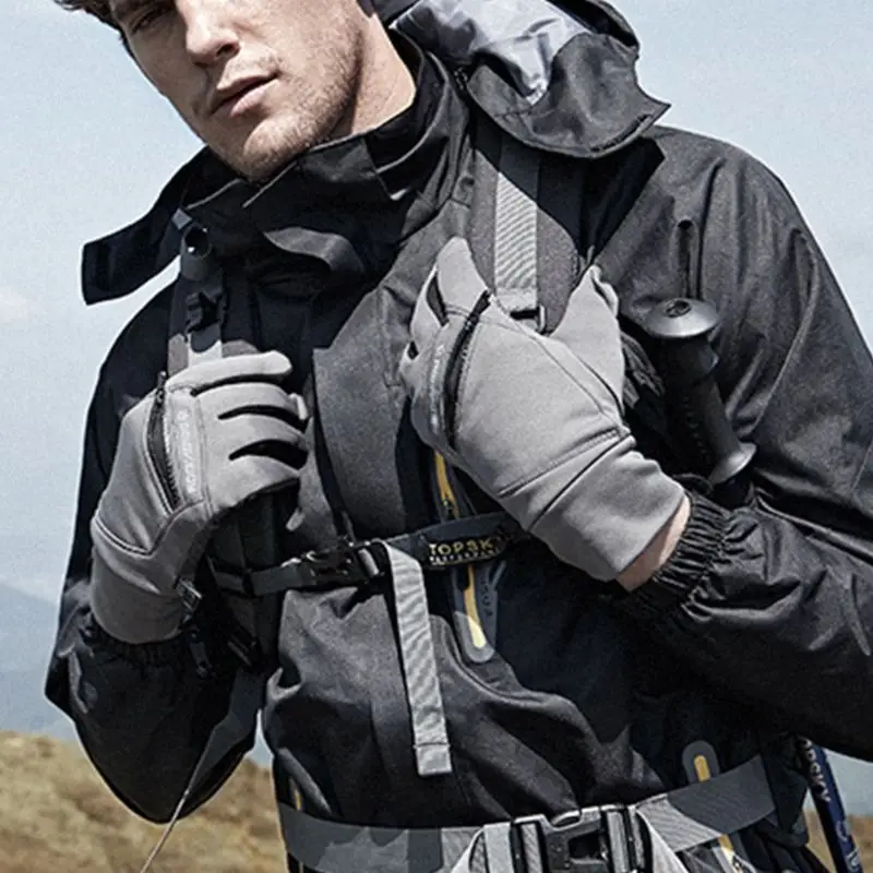 

Winter Warm Unisex Touch Screen Gloves Waterproof Anti-Slip Mittens with Pocket