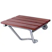 High-quality Solid Wood Shower Folding Seat Bath Shower Wall Chair Bathroom Stool Household Wall Mounted Shower Seat (38*33.8cm) 1