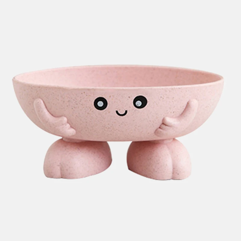 Pink Гаджеты для ванной комнаты, яркие цвета, мультяшная форма, мыльница с крышкой, слив, практичная, легкая чистка, мыльница, мыльница, коробка - Цвет: Pink