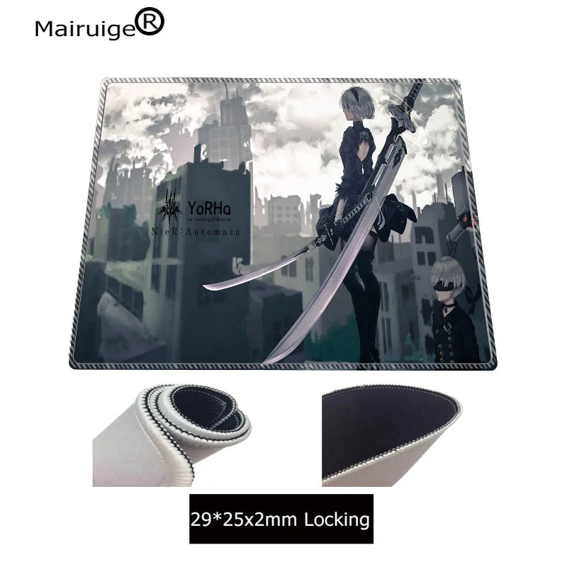  XGZ Anime NieR Automata Jorha Large Mouse Pad Game Black Lock-edge Custom Personal Computer Table M