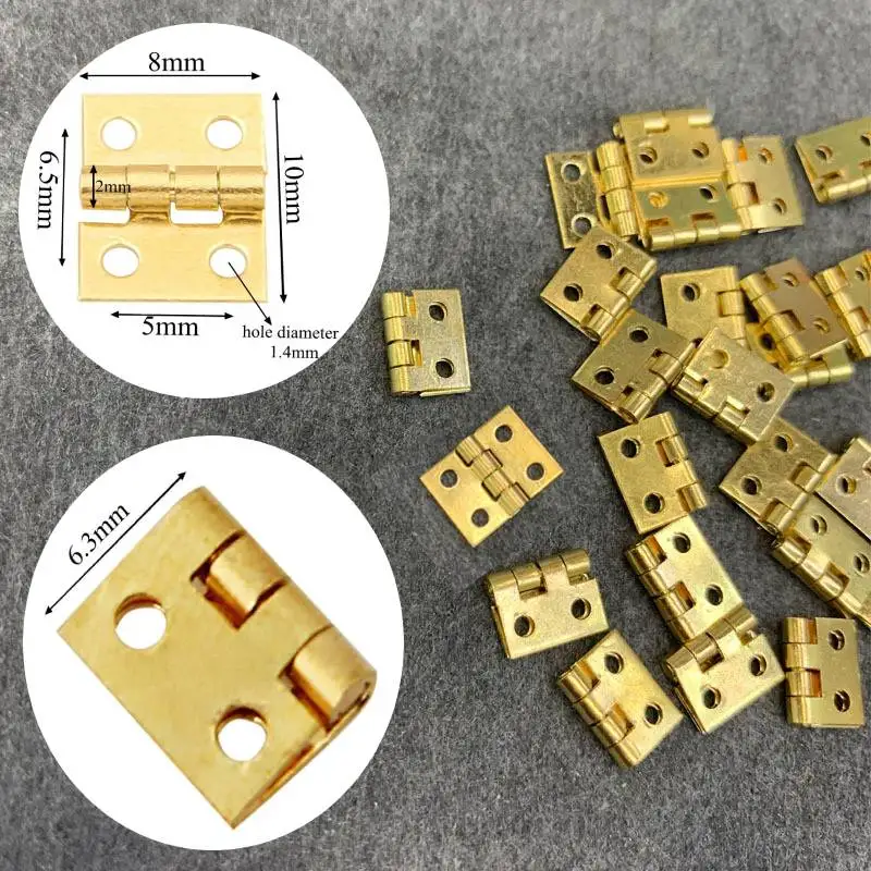 Promotion Tiny 20pcs Mini Small Metal Hinge Small Wooden Gift Box Exquisite  Jewelry Pure Copper Door Hinges Hardware Tool Supply - AliExpress