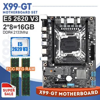 

Jingsha X99 Motherboard Set with Intel XEON E5 2620 V3 with 2*8G DDR4 ECC Memory 1333MHZ Combo Kit NVME SATA USB 3.0