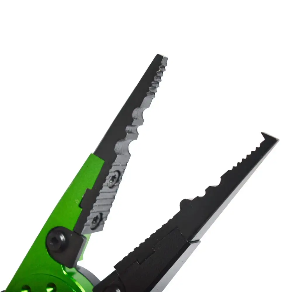 Tanie Aluminium chwytak wędkarski chwytak składany zestaw narzędzi do usuwania szczypce wędkarskie linia Cutter nożyczki akcesoria do ryb