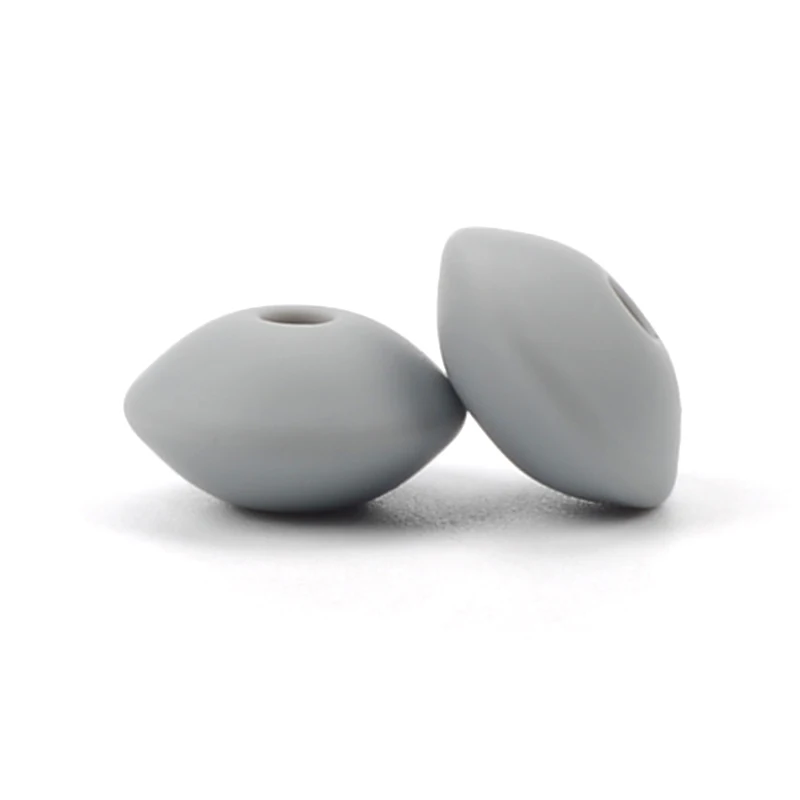 light gray 50 шт./лот, 12 мм, силиконовые чечевицы, силиконовые бусины, BPA бесплатно, сделай сам, подвески для новорожденных, аксессуары для кормления, Прорезывание Зубов, ожерелье, игрушка для прорезывания зубов - Цвет: light gray