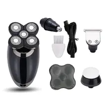 Модные Для мужчин 5 головкой электробритва USB Перезаряжаемые Водонепроницаемый «Умная» бритва Многофункциональный борода Ножи