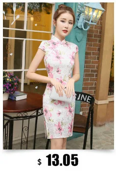 Sheng Coco женское мини платье Чонсам Новое шелковое повседневное тонкое платье Qipao пион с цветочным принтом мини китайское платье