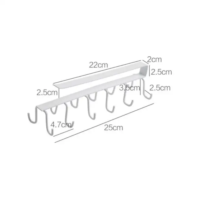Konyha Dupla Sorú Horog Függő Kupa Tartó Háztartás Lyukasztás Nélküli Fali Szekrény Spatula Állvány Kovácsoltvas - Image 6