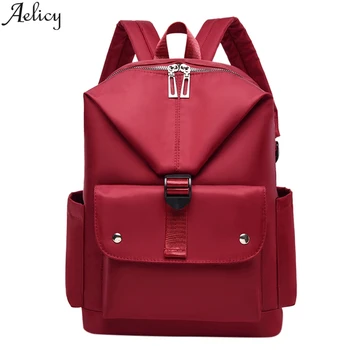 

Aelicy High student backpack Women's Canvas Tassel School Bags Travel Backpack Bag Solid school bags for teenage College Large