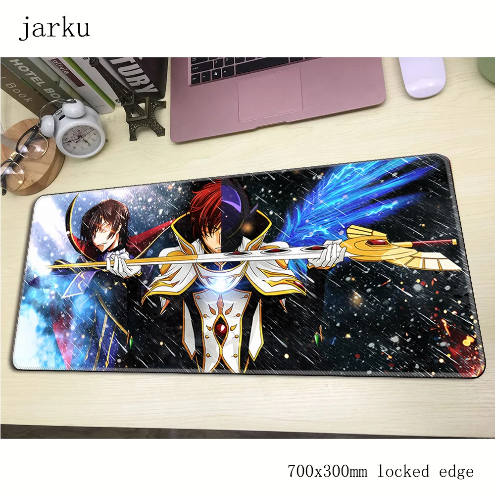 Популярный игровой коврик для мыши Code Geass 700x300X3 мм, Домашний ноутбук, аксессуары для ПК, эргономичный коврик для мыши